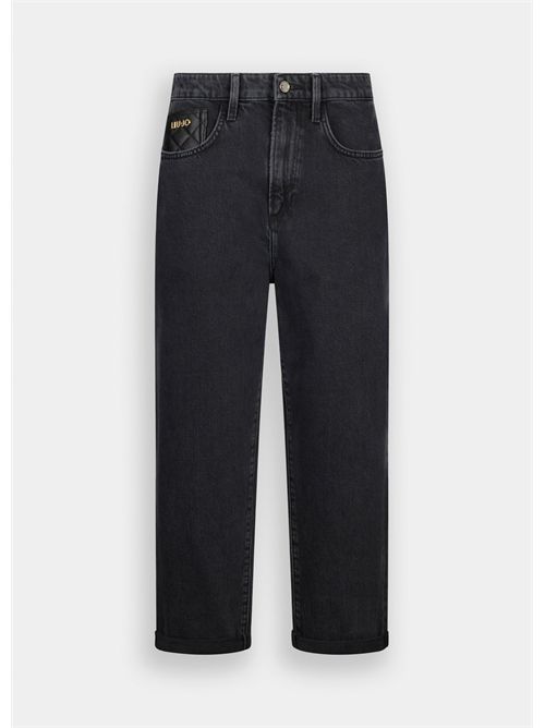 Jeans boyfriend con tasca matelassé LIU JO | UF5125D4927/87456